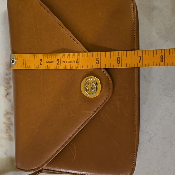 Gucci Rare VINTAGE Tan Leather Shoulder Bag - Picture 15 of 16